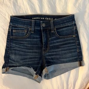 American Eagle Hi-Rise Dark Jean Shorts